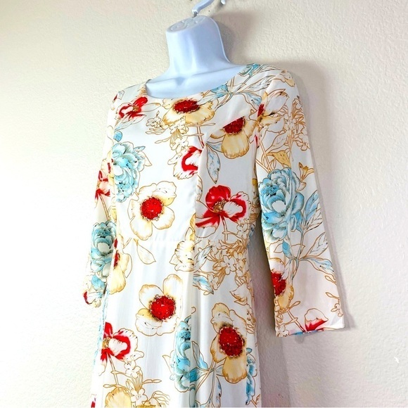 Roolee Spring Floral Maxi Dress Size S - Picture 1 of 12